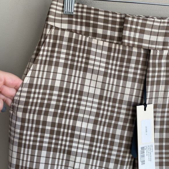 SUISTUDIO Lane Check High Waist Wide Leg Wool Trousers 2 - Picture 2 of 10